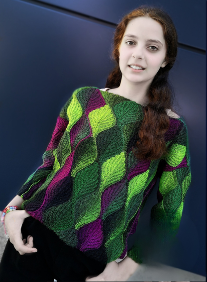 CROCHET PATTERN- , Knit-look Jumper