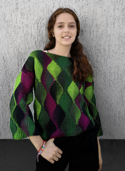 CROCHET PATTERN- , Knit-look Jumper