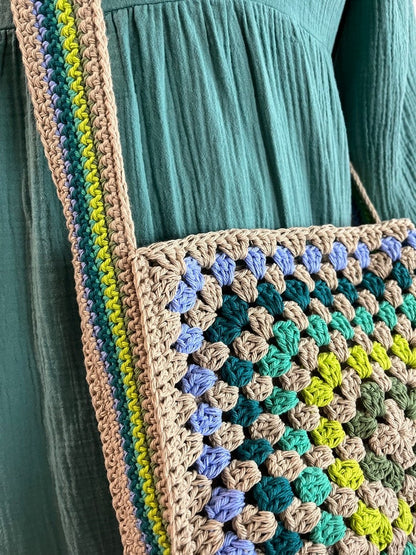 crochet Granny Square Crossbody Bag