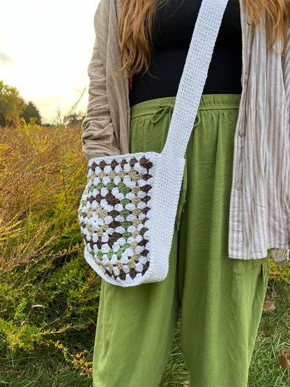 crochet Granny Square Crossbody Bag