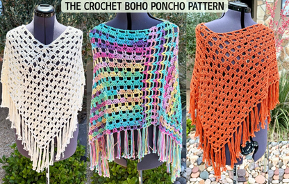 Boho Breeze Poncho Crochet Pattern