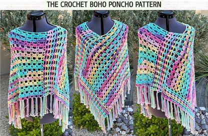 Boho Breeze Poncho Crochet Pattern