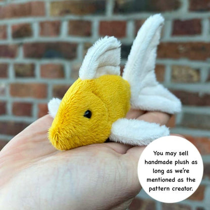 Pocketsize fish plush sewing pattern