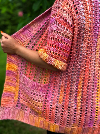 Blush of Summer Crochet Cardigan Pattern