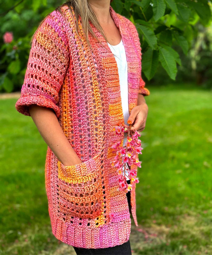 Blush of Summer Crochet Cardigan Pattern