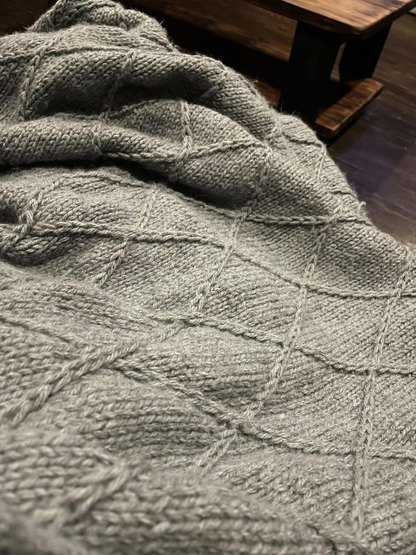 Diamond Blanket Knitting Pattern