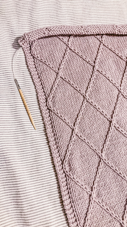Diamond Blanket Knitting Pattern