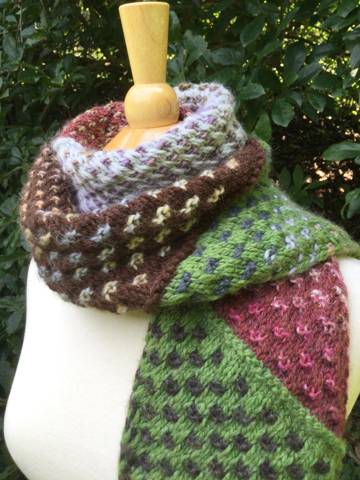 Crazy Quilt Scarf Knitting Pattern
