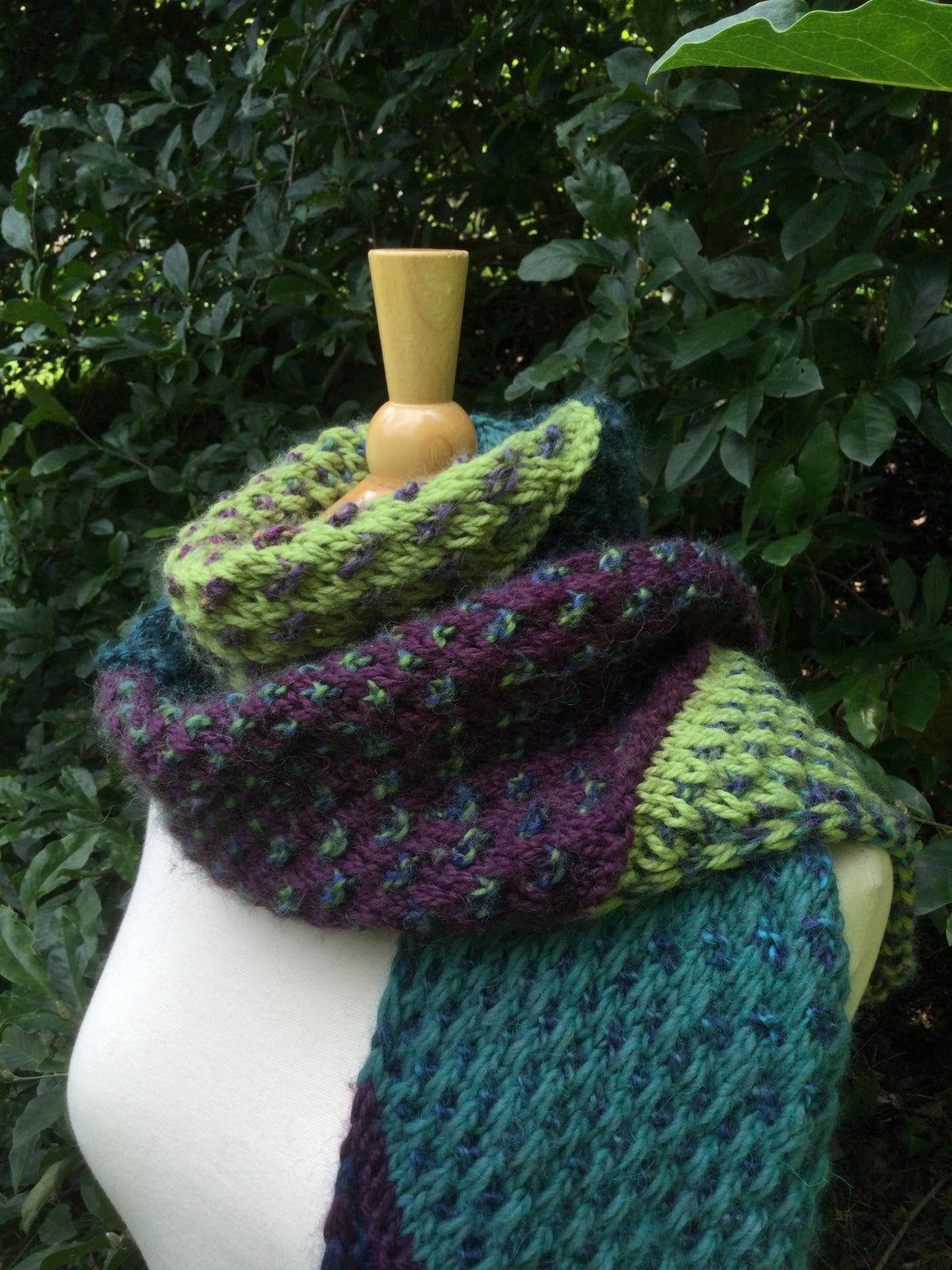 Crazy Quilt Scarf Knitting Pattern