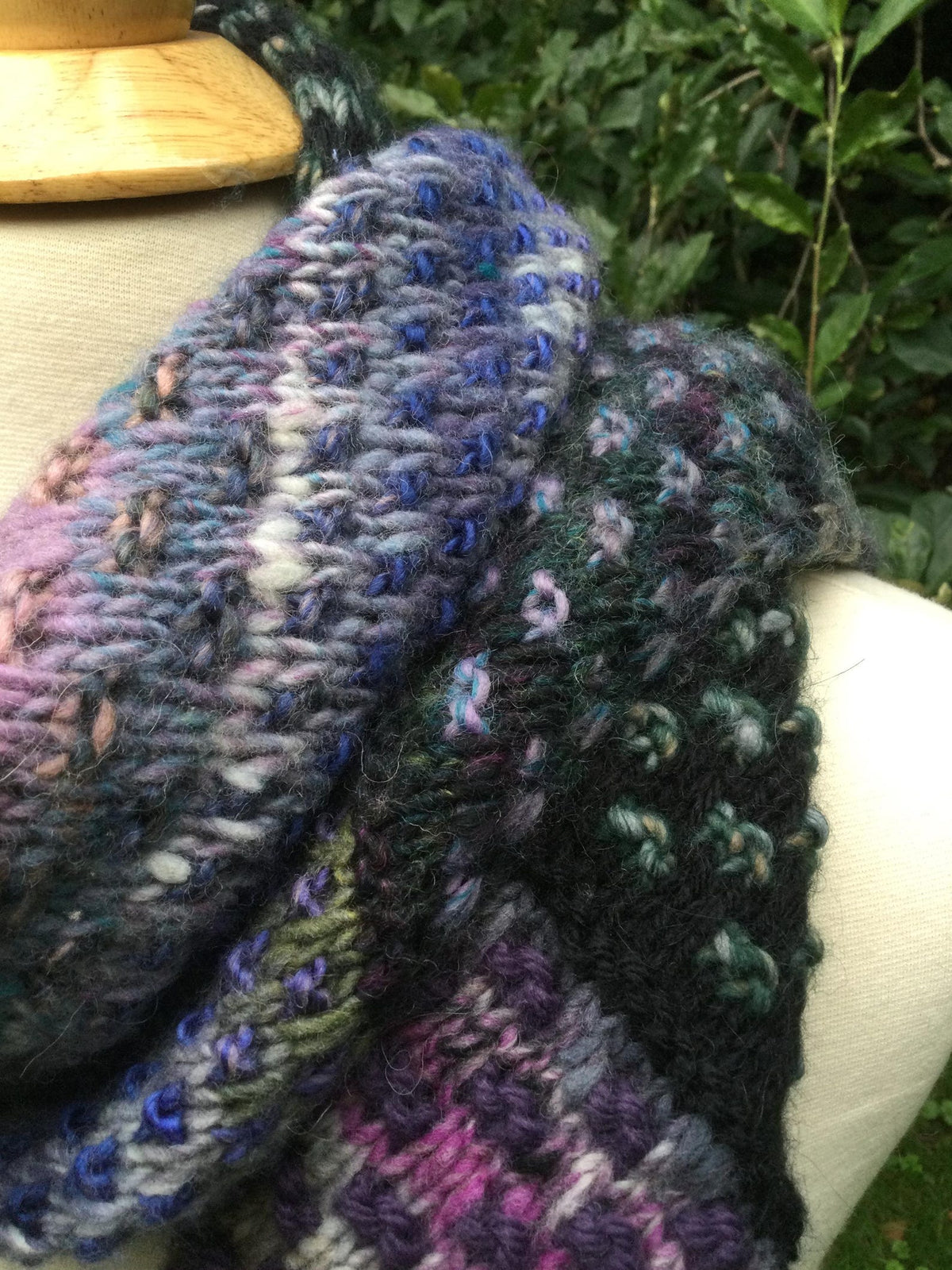 Crazy Quilt Scarf Knitting Pattern