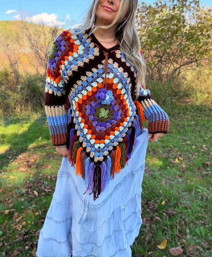 Crochet Poncho Sweater Pattern