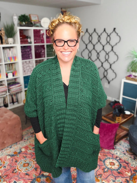 CROCHET PATTERN / Creekside Ruana Crochet