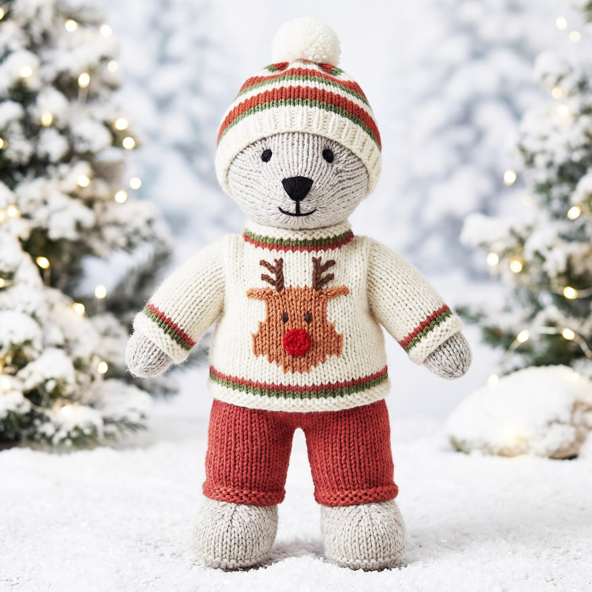 Knitting pattern for a cute bear