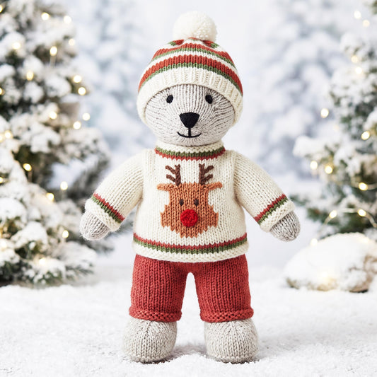 Knitting pattern for a cute bear