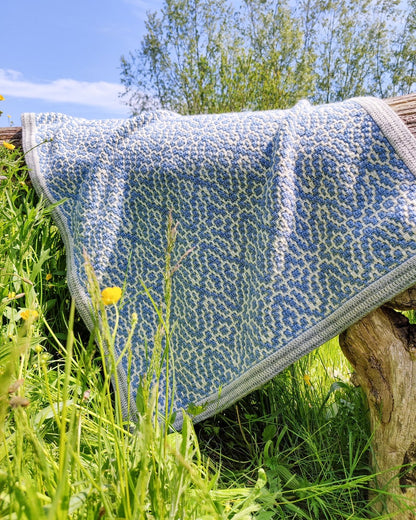 Crochet pattern Blue Arabesque Blanket