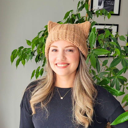 Kitty Ear Beanie Crochet Pattern