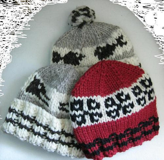 Cowichan Styled Toques Knitting Pattern