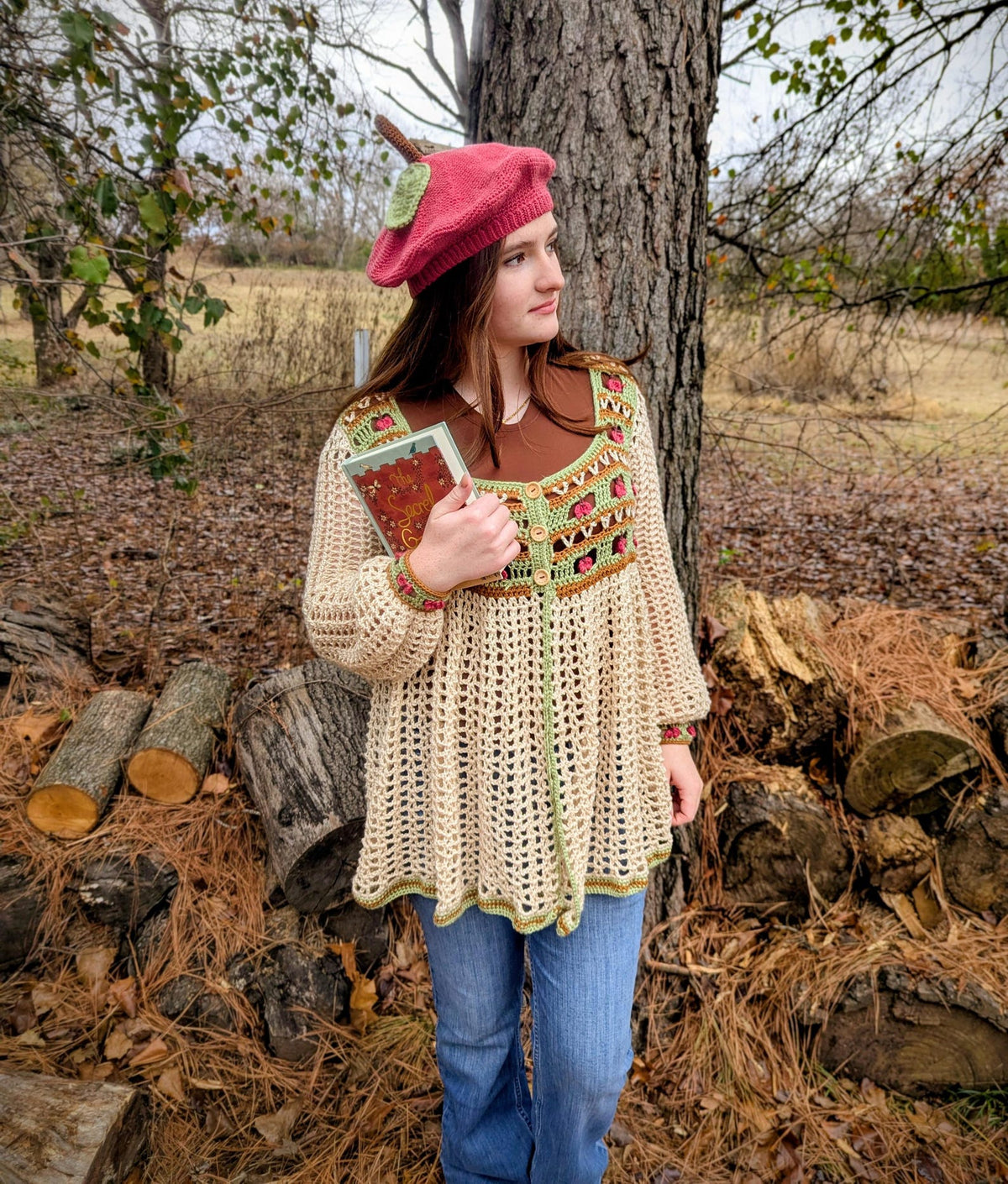 Crochet Cottage Apple Cardigan Pattern