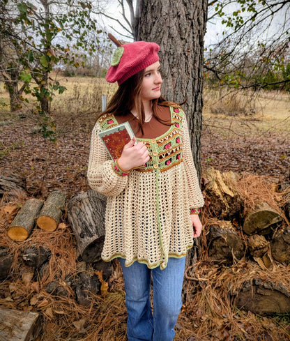 Crochet Cottage Apple Cardigan Pattern