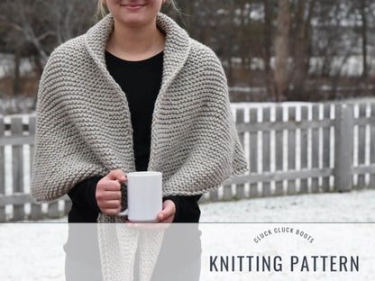 KITTRICK Blanket Wrap Knitting PATTERN