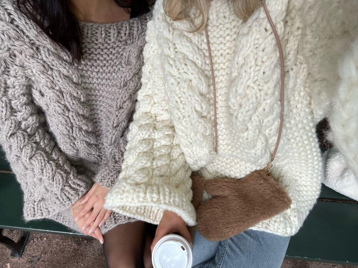 Ludde cable knit sweater, sweater knitting pattern