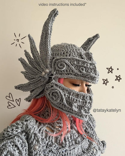 crochet knight helm pattern