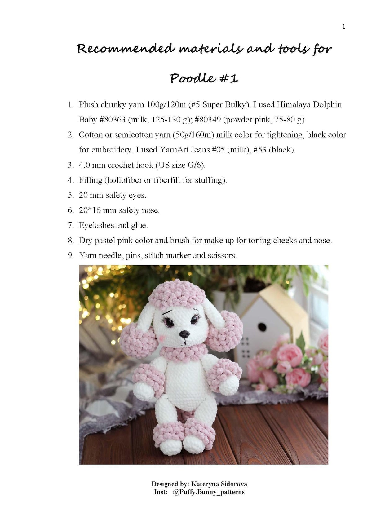 Poodle Crochet Pattern