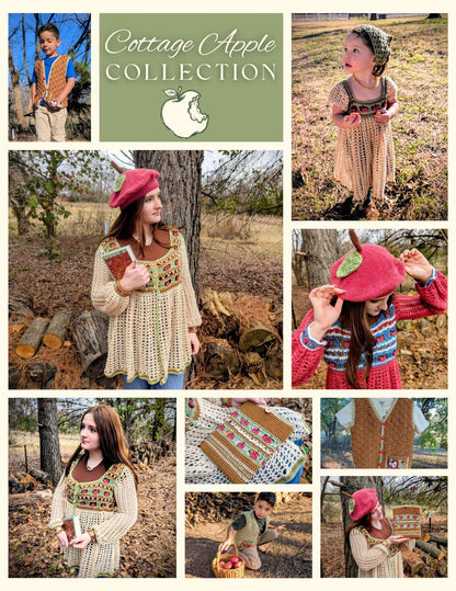 Crochet Cottage Apple Cardigan Pattern