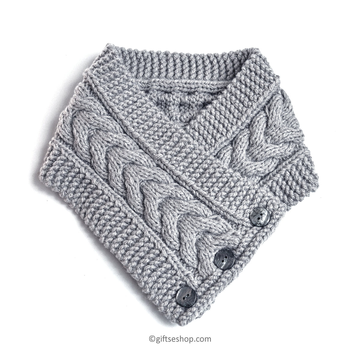 Knitting Pattern Button Cowl Scarf Knitting Pattern