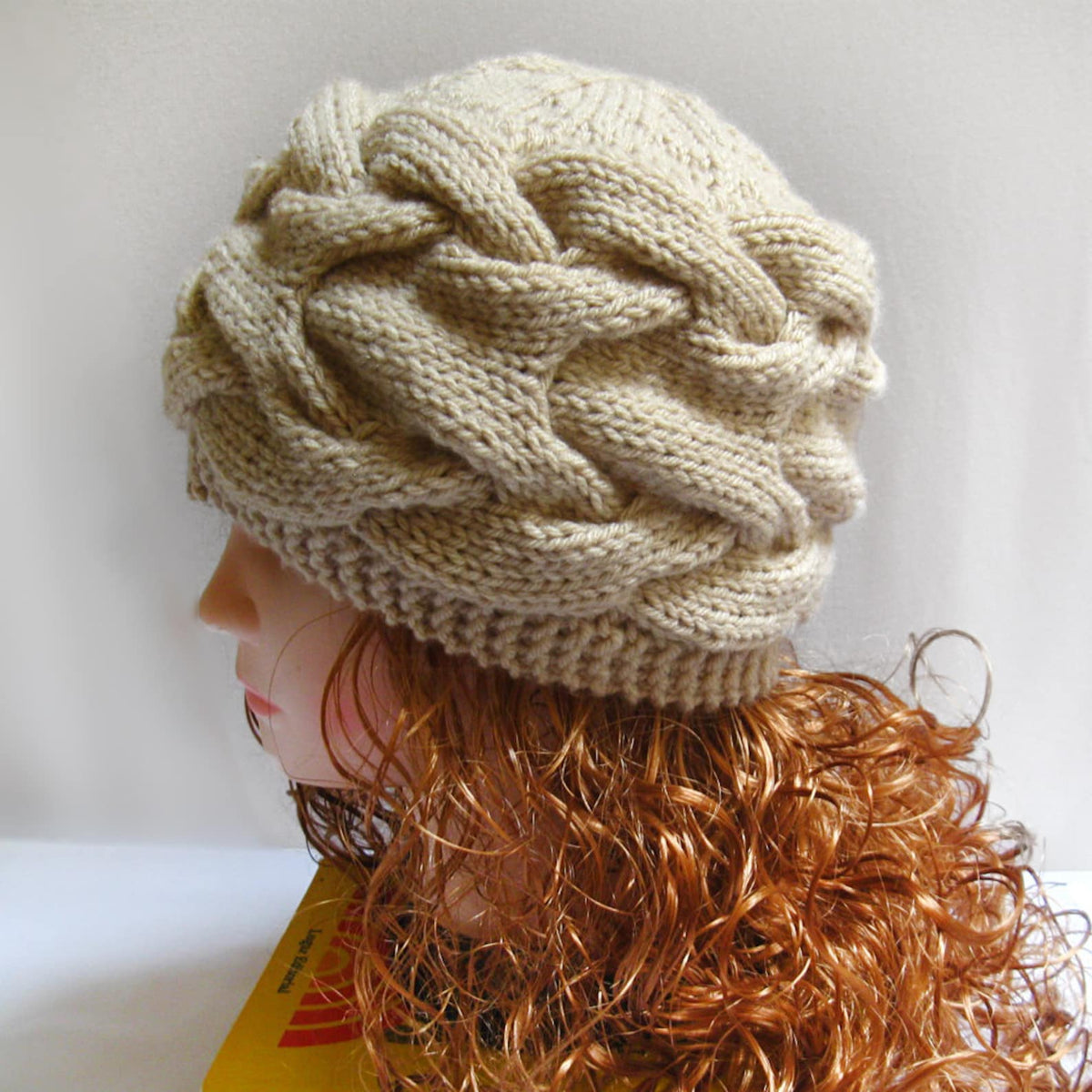 Knit Hat Pattern Knit Cabled Hat Knitting Pattern