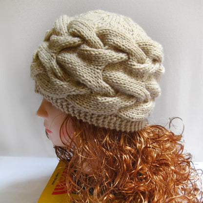 Knit Hat Pattern Knit Cabled Hat Knitting Pattern
