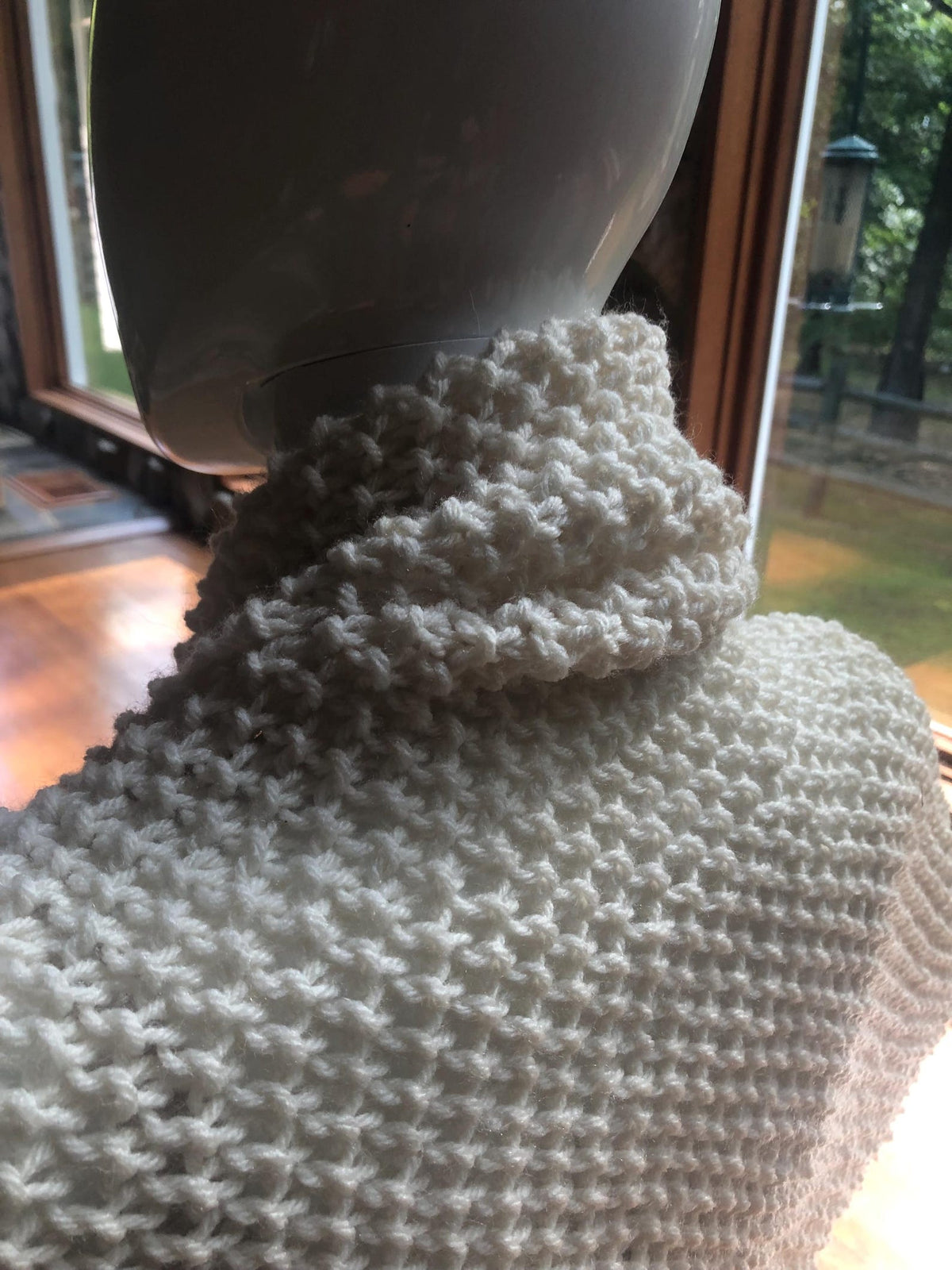 EASY KNIT Pattern for Rectangular Blanket Wrap Shawl pattern