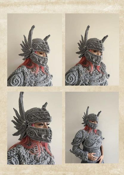 crochet knight helm pattern