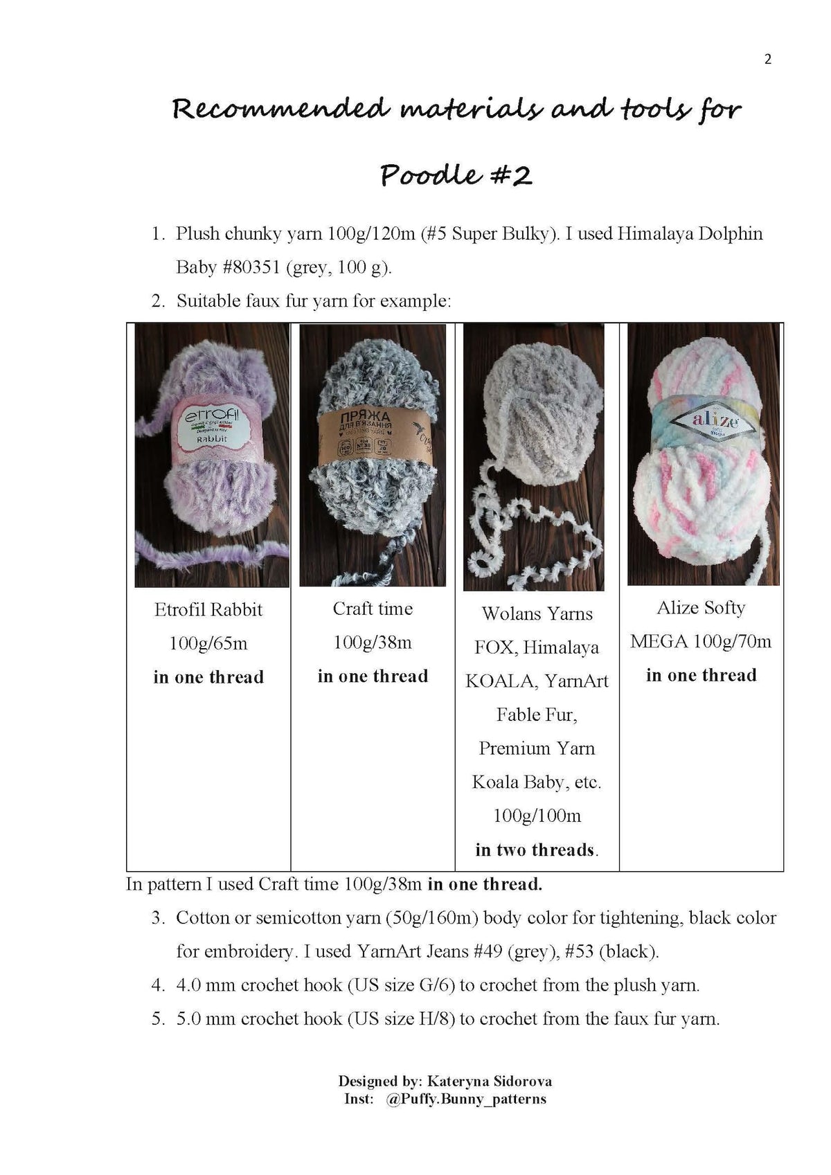 Poodle Crochet Pattern