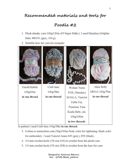 Poodle Crochet Pattern
