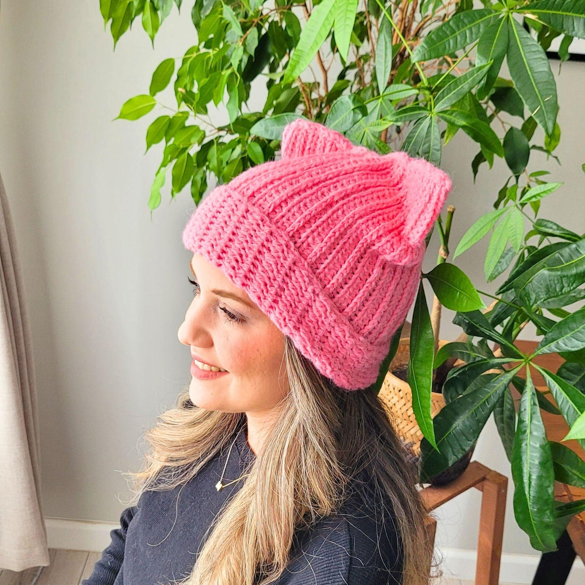 Kitty Ear Beanie Crochet Pattern