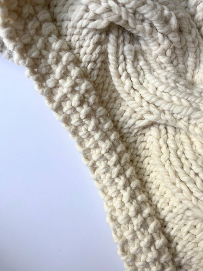 Chunky Cable Scarf Knitting Pattern