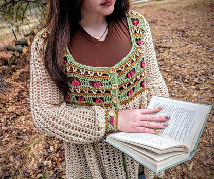 Crochet Cottage Apple Cardigan Pattern