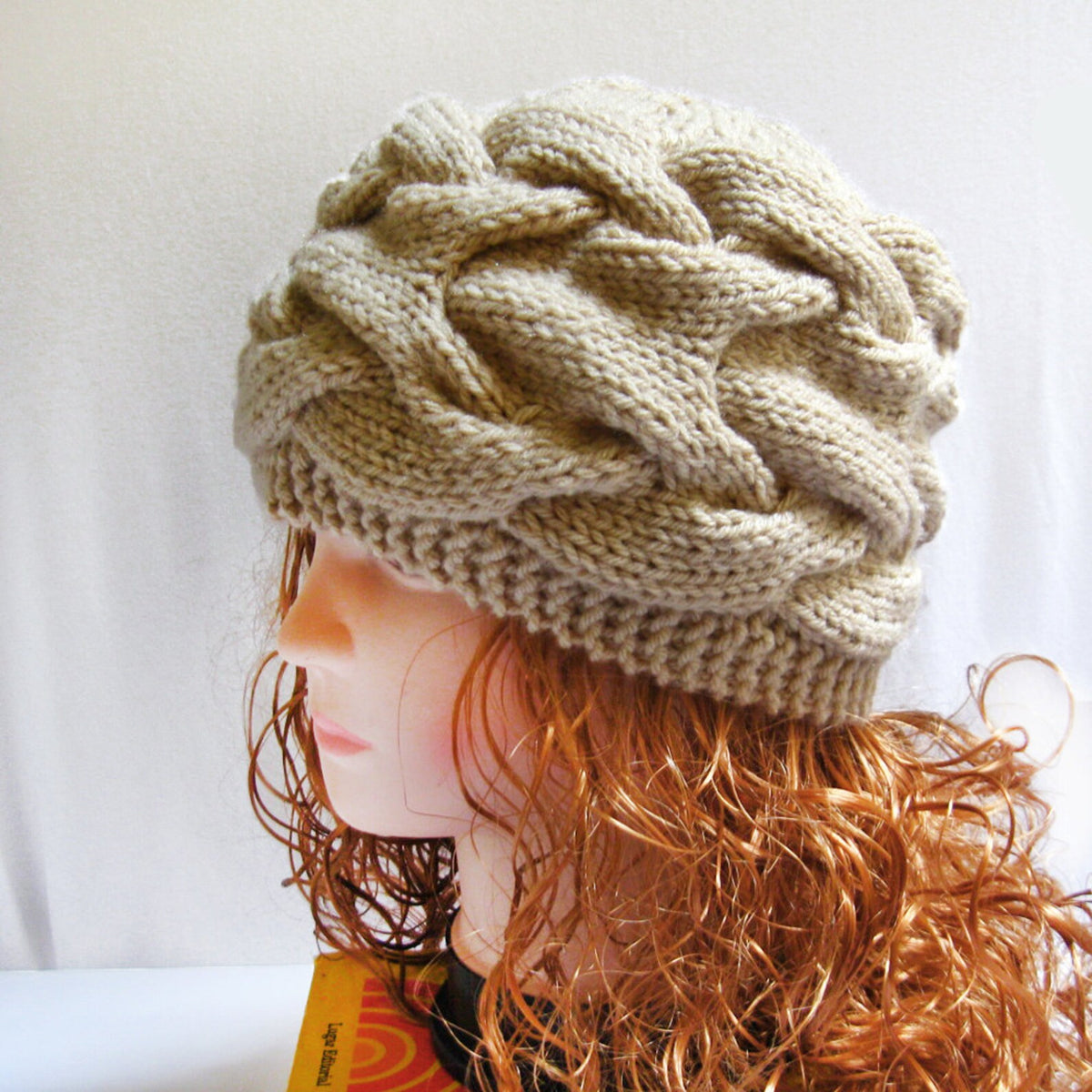 Knit Hat Pattern Knit Cabled Hat Knitting Pattern