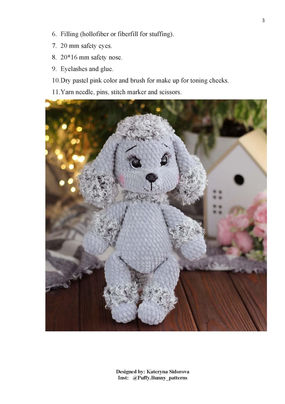 Poodle Crochet Pattern