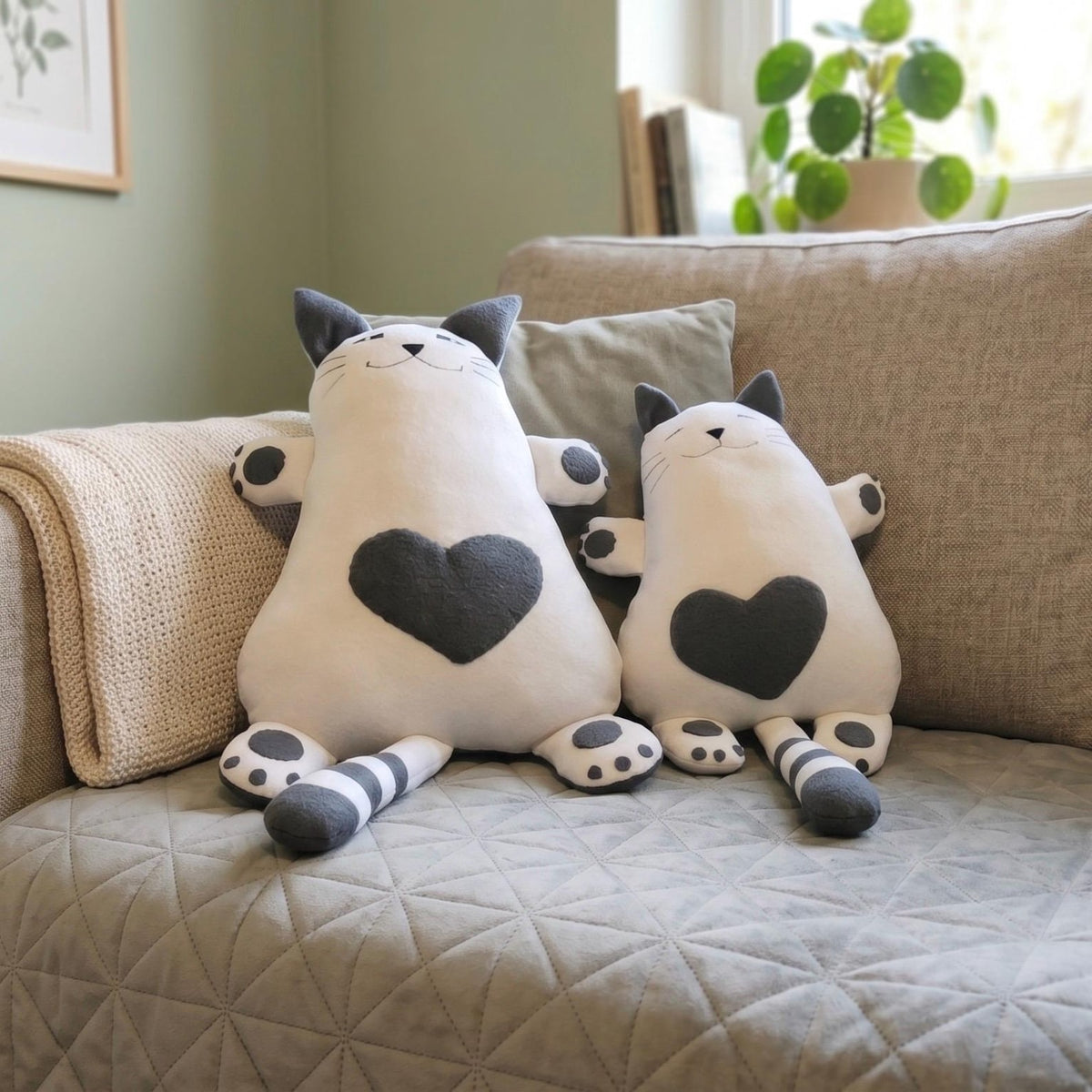 Cat Pillow Sewing Pattern PDF