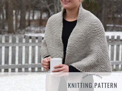 KITTRICK Blanket Wrap Knitting PATTERN