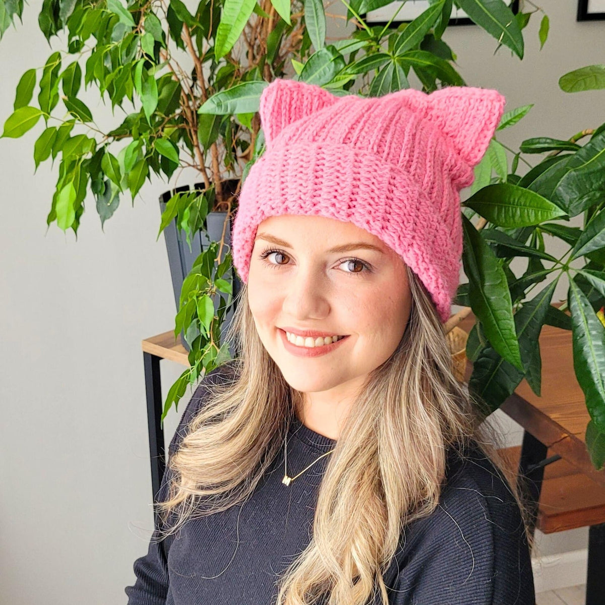Kitty Ear Beanie Crochet Pattern