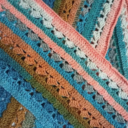 Diamond Vines Scarf Crochet Pattern
