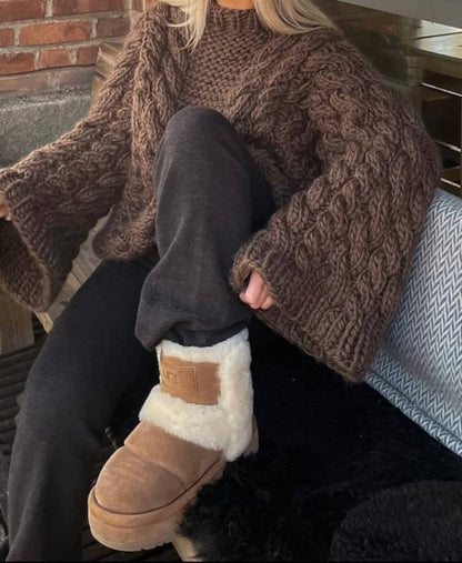 Ludde cable knit sweater, sweater knitting pattern