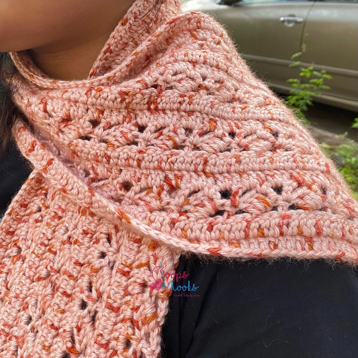 Diamond Vines Scarf Crochet Pattern