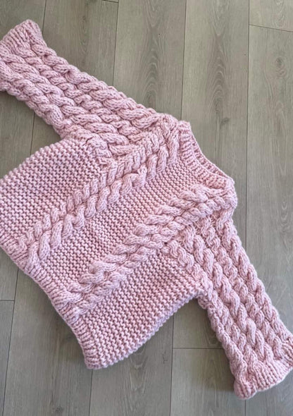 Ludde cable knit sweater, sweater knitting pattern